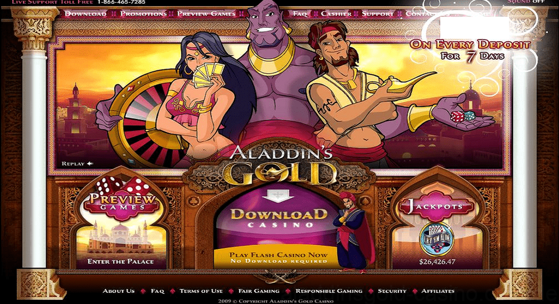 Aladdinsgold Casino Willkommen
